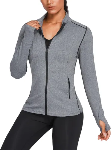 Miniatura 2 de PINSPARK womens Breathable Slim Fit Workout Jacket