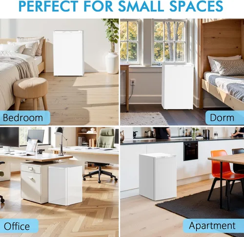 Miniatura 7 de COWSAR Congelador vertical de 3.0 pies cúbicos, congelador compacto, congelador profundo de pie con termostato ajustable, estantes extraíbles