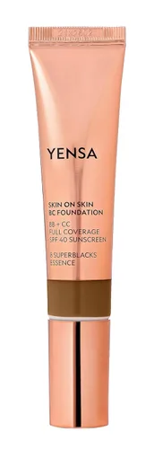 YENSA BC Foundation - Base de cobertura completa, crema CC y BB en uno con SPF 40, enriquecida con ácido hialurónico y péptidos para hidratar y