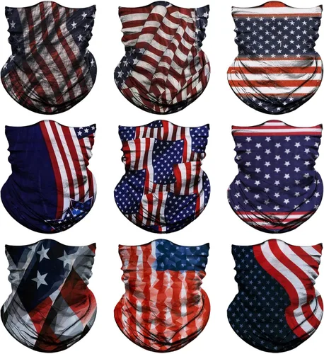 Miniatura 23 de Polaina para el cuello para hombres y mujeres, bandana para la cabeza, bufanda para la cara, cubrebocas, calentador, pasamontañas, sin costuras