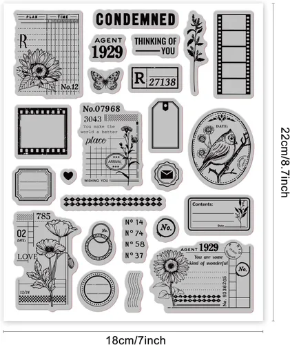 Miniatura 2 de GLOBLELAND Diario de arte con fondo de goma, sello de soporte de arte, sellos de guión para hacer tarjetas y álbumes de fotos, decoración y álbum