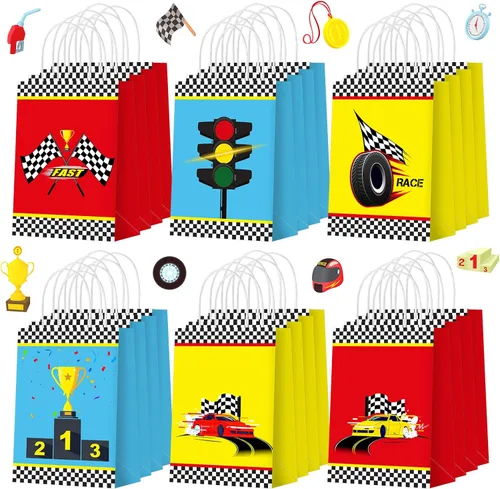Miniatura 24 de Outus 24 piezas de bolsas de regalo de fiesta de mariposa, bolsas de golosinas de mariposa, bolsas de papel para regalos con mango, morado, azul