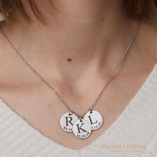 Miniatura 6 de MignonandMignon Personalized Initial Necklace for Women, Gift for Mom, Custom Kids Name Jewelry, Unique Gifts for Teen Girls, Birthdays, and