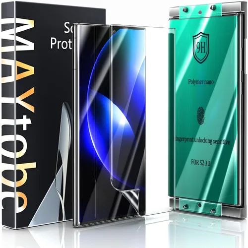 Miniatura 10 de MAYtobe Paquete de 2 protectores de pantalla diseñados para Samsung Galaxy A53 5G, vidrio templado, antiarañazos, sin burbujas, fácil de instalar