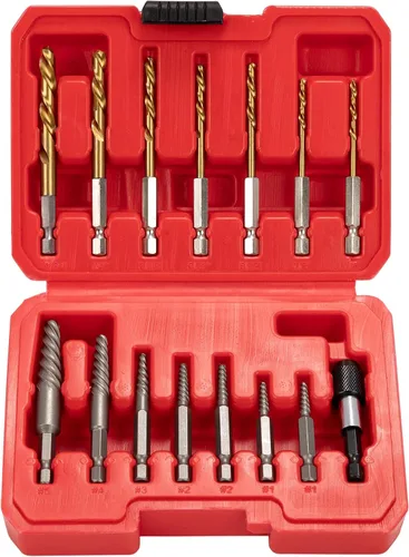 Miniatura 8 de Juego de 5 piezas de extractor de pernos de servicio pesado, juego de extractor de pernos de salida fácil de 1/2' Juego de extractor de tuercas