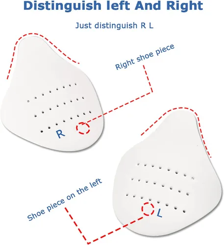 Miniatura 7 de 2 pares de protectores de arrugas de zapatos Toe Box 2.0 mejorados anti-arrugas para zapatos deportivos, material suave, insertos cómodos