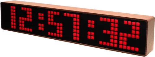 Miniatura 7 de Adventurers Relojes despertadores digitales para dormitorios, relojes de nogal negro para sala de estar con números grandes, brillo automático