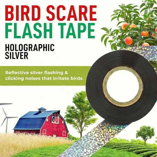 Miniatura 5 de Môpet Marketplace - Cinta repelente de pájaros de 500 pies Cinta reflectante de doble cara para pájaros Aves asustadas de huerto, jardín