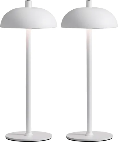 Miniatura 13 de Juego de 2 lámparas de mesa LED inalámbricas pequeñas de 12 pulgadas, lámpara de escritorio portátil impermeable, luces de batería recargable
