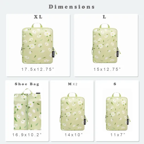 Miniatura 84 de BAGAIL 4 Set/6 Set Ultraligero Compresión Embalaje Cubos Organizador de Embalaje para Accesorios de Viaje Equipaje Maleta Mochila