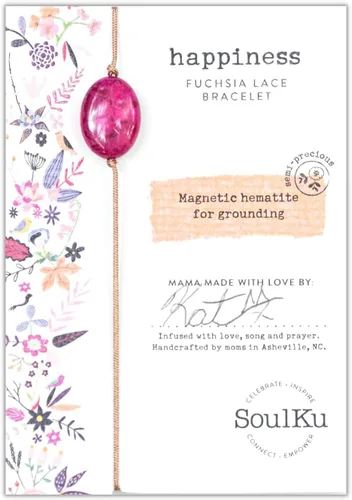 SoulKu Pulseras All One, joyería de piedras preciosas curativas hechas a mano, joyería de motivación para mujeres, cordón de nailon con tapón