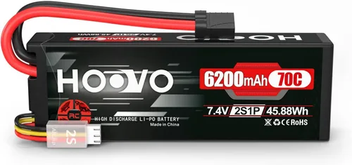 HOOVO 7.4V 6200mAh 70C 2S Lipo Batería Caso Duro para RC Car RC Helicóptero RC Camión RC Truggy Avión Quadcopter UAV Drone FPV