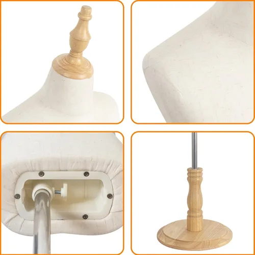 Miniatura 2 de Maniquí para niños con soporte de madera, altura ajustable, ligero y portátil, se adapta a todo tipo de ropa, de 10 a 11 años