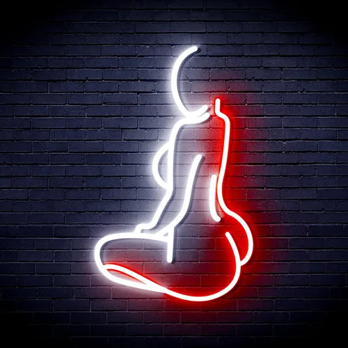 Miniatura 20 de ADVPRO Señora Back Shape Flex Silicone LED Neon Sign - Azul - st16s32-fnu0267-b