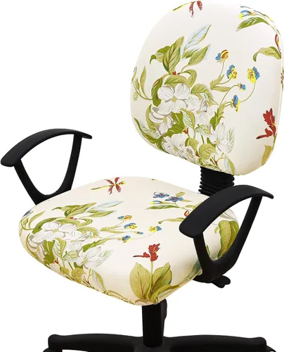 Miniatura 11 de Smiry - Fundas para silla de oficina y computadora con diseño impreso, ajuste elástico, universal, para escritorio, fundas para silla giratoria