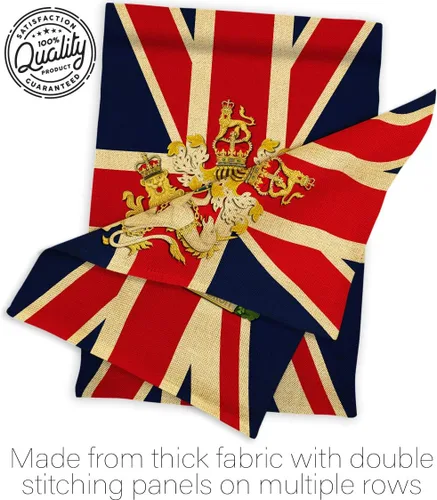 Miniatura 7 de Escudo de armas Reino Unido Bandera de jardín dulce vida simpatía recuerdo conmemorativo duelo amor apoyo emoción Postive House Banner pequeño patio