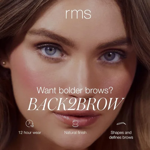 Miniatura 2 de rms beauty Back2Brow Lápiz impermeable resistente a las manchas, color de cejas con punta fina para trazos naturales similares al cabello