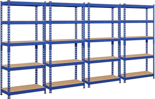 Miniatura 10 de Topeakmart 4 estantes utilitarios de 5 niveles, estantes de almacenamiento de metal, estantería de garaje, estantes de almacenamiento ajustables