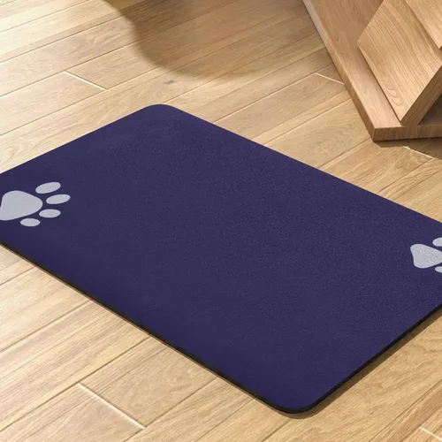 Tapete para comedero de mascotas, absorbente, para tazón de alimentos y dispensador de agua del perro, no deja manchas, se seca rápido, de 23 x 34