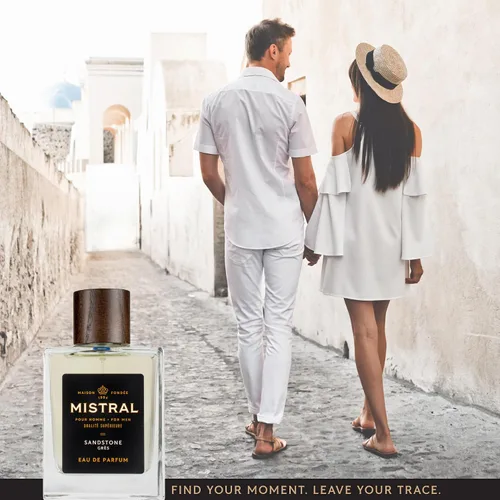 Miniatura 5 de Mistral Colonia para Hombres – Sandstone Eau de Parfum Aroma Masculino Terroso y Picante con Limón, Pachulí y Flor de Naranja Perfume Sin
