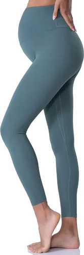 Miniatura 2 de POSHDIVAH - Mallas de maternidad, para usar sobre el vientre, pantalones de yoga para el embarazo, para entrenamiento activo