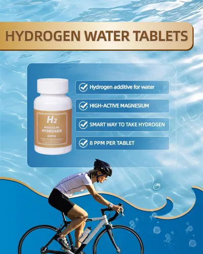 Miniatura 9 de Tabletas de agua de hidrógeno de 8 PPM para agua potable, tabletas de hidrógeno molecular H2 magnesio apoya el envejecimiento saludable, energía