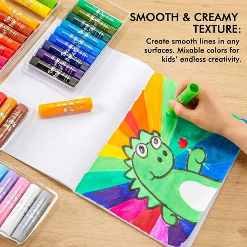 Miniatura 4 de Varillas de pintura al temple de 40 colores sólidos para niños, secado súper rápido, funciona muy bien en papel, madera, vidrio, lienzo de cerámica