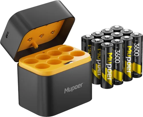 Miniatura 17 de Baterías AA recargables con caja, baterías de litio de 3600 mWh, AA de 1.5 V, 4 unidades, batería doble A, recargable, iones de litio de larga
