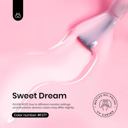 Miniatura 225 de Beetles - Esmalte de uñas de gel rosa claro, 0.5 fl oz, color rosa bebé, esmalte de gel que se absorbe con luz UV LED, arte de uñas de verano, salón