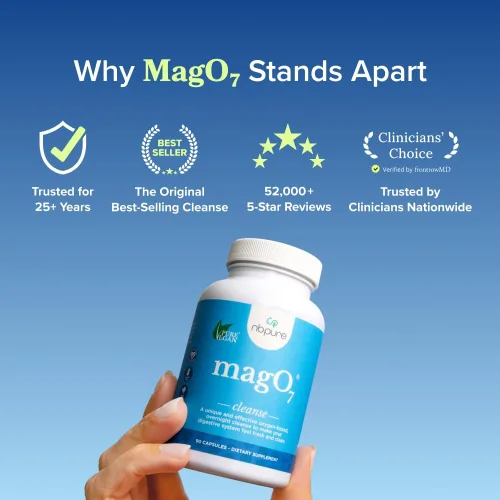 Miniatura 4 de nbpure MagO7 - Polvo natural de limpieza y desintoxicación de colon – Alivio ocasional del estreñimiento, suavizante de heces y apoyo de hinchazón