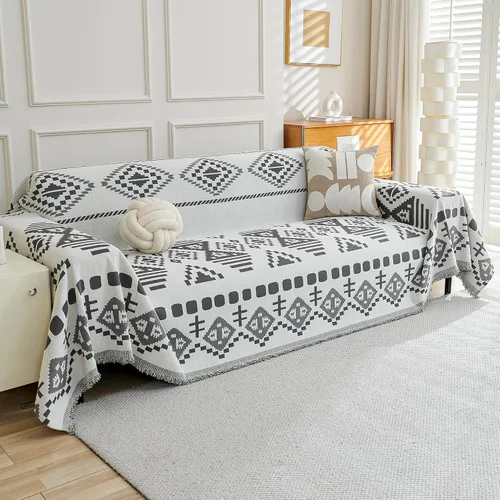 Miniatura 51 de MEETSKY Fundas para sofá modular de 3 cojines, lavables, mezcla de felpilla suave, protector de muebles, funda decorativa de estilo moderno