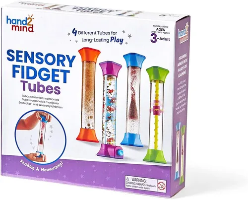 Miniatura 8 de hand2mind - Tubos sensoriales para ansiedad, juguetes sensoriales, juguetes de viaje, juguetes silenciosos para el aula, suministros de esquina