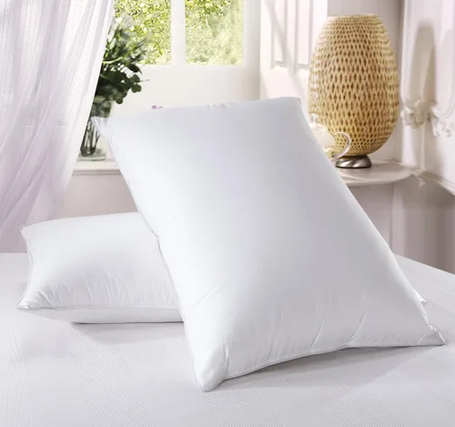 Royal Hotel Bedding Almohada de plumón suave, 500 número de hilos, 100% algodón, almohadas de plumón King, tamaño King, almohadas suaves, juego de 2