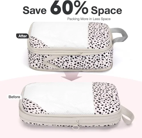 Miniatura 2 de Juego de 6 cubos de compresión para maletas, cubos de embalaje con bolsa de zapatos, bolsa grande de cosméticos, bolsa de ropa, bolsas