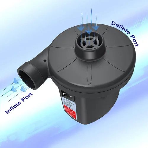 Miniatura 2 de Bomba de aire eléctrica de llenado rápido con 3 boquillas, inflador desinflador portátil de CA 110V-120V para juguetes inflables de piscina