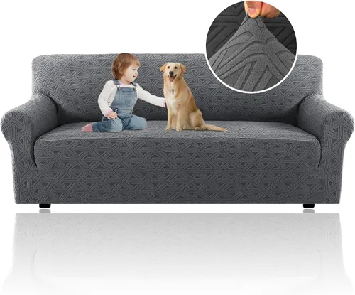 Miniatura 14 de H.Versailtex 2025 Fundas de sofá Jacquard para sofá de 3 cojines, 1 pieza de fundas elásticas para sofá, protector de muebles antideslizante, suave