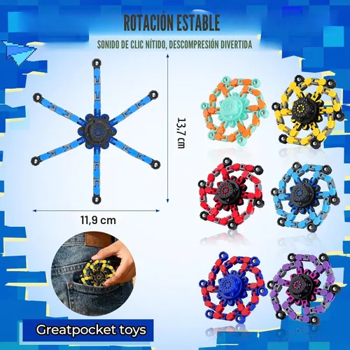 Miniatura 3 de 24 juguetes sensoriales transformables para aliviar el estrés para niños y niñas de 8 a 13 años, giroscopios y recuerdos de fiesta, regalos
