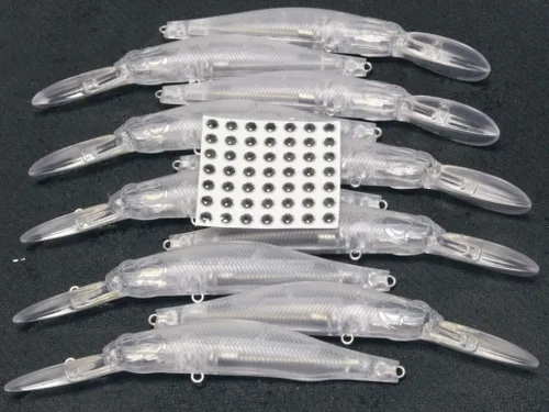 Miniatura 3 de 10 Señuelo en Blanco sin Pintar Minnow Crankbait de Agua Superior sin Labios Jerkbait Señuelos de Pesca UPM760P10