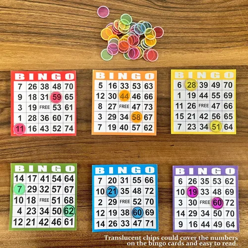 Miniatura 7 de SEETOOOGAMES Contadores magnéticos de fichas de bingo, 300 fichas de juego de conteo transparentes, marcadores matemáticos de plástico transparente