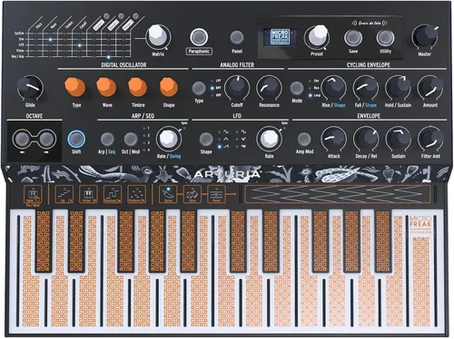 Arturia - Teclado sintetizador MicroFreak - Sintetizador híbrido de 25 teclas con teclado PCB, wavetable y osciladores digitales, filtros analógicos