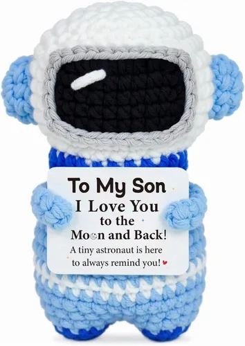 Miniatura 22 de Regalos para él, su novio, novia, To My Love hechos a mano, positivo crochet astronauta, San Valentín, aniversario, día del padre, regalos de Te amo