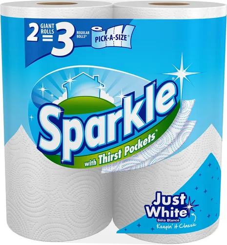 Miniatura 11 de Toallas de papel Sparkle, tamaño a elección, 24 rollos dobles (total de 2,640 hojas) - Toallas resistentes de 2 capas para limpieza de cocina