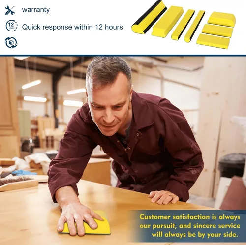 Miniatura 7 de Bloques de Lijado para Cuerpo de Auto, bloque de lijado para cuerpo de auto, Juego de Bloque de Lijado a Mano 7 piezas, Bloques de Lijado