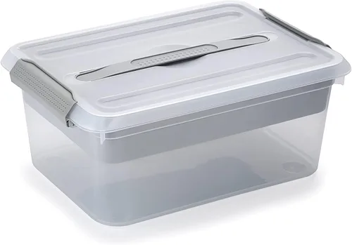Miniatura 8 de BTSKY - Caja de almacenamiento para apilar y transportar, contenedor de almacenamiento de plástico transparente apilable con bandeja extraíble, caja