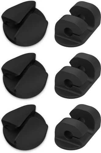 Scosche CMAA2R-6PKRP - Juego de 6 clips adhesivos para organización de cables en dos estilos, organizador de cables, soporte de alambre para