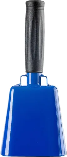 Campana de vaca de acero con mango, campana de animación y ruidos fuertes, campanas de mano para eventos deportivos, juegos de fútbol, campana