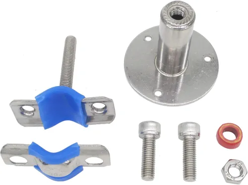 Miniatura 4 de Soporte de abrazadera de tubo ajustable de acero inoxidable, soporte de montaje en pared/techo para tubo de 1/2 pulgada (0.748 in), soportes