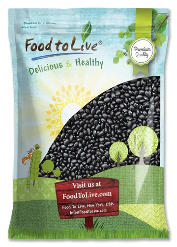 Food to Live Frijoles de tortuga negra, 15 libras de frijoles secos enteros, germinables, veganos, kosher, a granel. Bajo en sodio. Gran fuente de