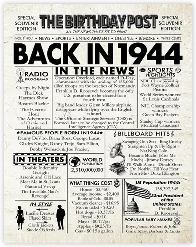 Miniatura 25 de Póster de cumpleaños 96 sin marco, periódico Back In 1930, regalos de feliz cumpleaños 96 para hombres y mujeres, vintage, retro, nacido en 1930