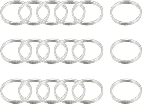 Miniatura 8 de MECCANIXITY Aretes redondos con cuentas, anillos de eslabones circulares para hacer joyas bronce